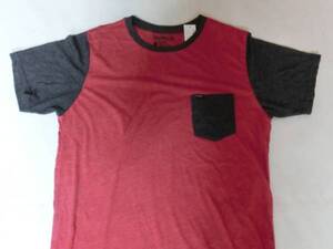 ★USA購入【Hurley】ソフト素材ポケット付 Ｔ US L RED x D-GARY