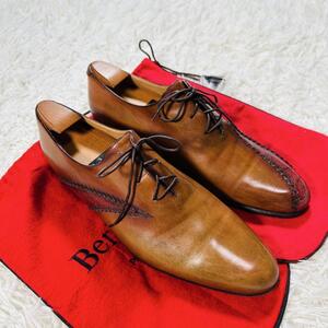 【極美品】Berluti ベルルッティ ラピエセルプリゼ カリグラフィ レザーシューズ ドレスシューズ メンズ ブラウン 7