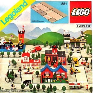 LEGO 551　レゴブロック道路プレート基盤廃盤品