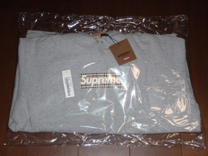 Supreme 2022ss Burberry Box Logo Hooded Sweatshirt Heather Grey Small バーバリー ボックス ロゴ パーカー グレー Sサイズ 国内正規品