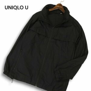 22SS★ UNIQLO U ユニクロ ユー ルメール 通年 ジップ オーバーサイズ フーデッド ブルゾン ジャケット Sz.L　メンズ 黒　C4T08217_9#O