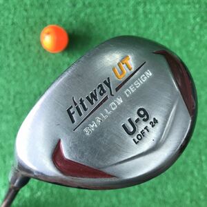 hu079 Fitway フィットウェイ ゴルフプランナー 左利き用 レフティ ユーティリティ#9 24° オリジナルシャフト フレックスR 全国送料無料