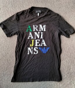 アルマーニジーンズ　armani jeans Tシャツ カットソー　ロゴ　マルチカラー