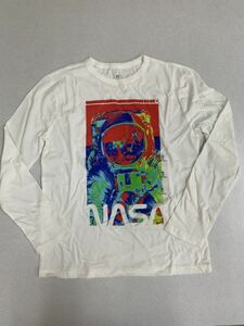 ■ＧＡＰ■新品■140■ギャップ■ロンＴ■かっこいいデザイン■白■USA■宇宙飛行士■NASA■21■1-1