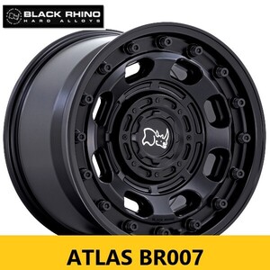 オーバーフェンダー車に! BLACK RHINO ATLAS 8.5J×17in IS-10 135/139.7 6穴マルチ MBK 新品4本 プラド FJ 4ランナー に