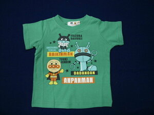 新品　TA3128-90　アンパンマン半袖Ｔシャツ　緑　レターパック発送（代引き不可）