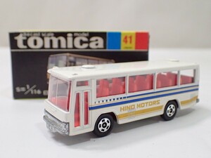 m2243 / 未使用 保管品 トミカ 日本製 No.41 日野レインボー スケルトンバス 黒箱 トミー TOMICA Hino RAINBOW SKELETON BUS 当時物 現状品