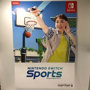 g187409 【販促品のみ】Nintendo Switch sports ニンテンドースイッチ スポーツ 新垣結衣 B2ポスター　※ゲームソフトは付属しません