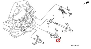 Brandnew! honda Genuine Parts フオークCOMP.,ギヤーシフト (3-4) Fork, Gearshift (3-4) 24210-P80-V00 DC2/EG6/EK9 civic integra