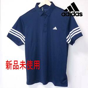 定価8250円大きいサイズ(2XL)新品アディダス adidas 紺/ネイビー 3st半袖ポロシャツ /ゴルフウェア