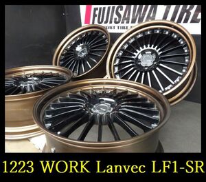 【1223】★T0020530◆WORK Lanvec LF1-SR◆21x9J 5穴 PCD114.3 +38◆4本◆レクサスＲＸ など