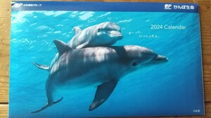 非売品!新品!かんぽ生命!2024年! どうぶつ!動物!卓上カレンダー!ず～っと、いっしょだよ。しろくま!コアラ!ペンギン!丹頂鶴!