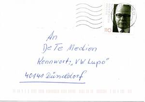 改〒【TCE】77647 - ドイツ・２０００年・ハイネマン前大統領誕生１００周年記念・封書