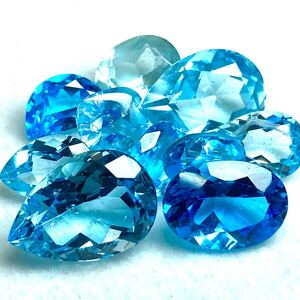 1円〜!!◯天然ブルートパーズおまとめ100ct◯j 約20g ルース 裸石 宝石 ジュエリー jewelry blue topaz w4ま61