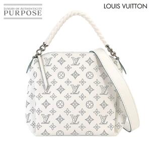 未使用 展示品 ルイ ヴィトン LOUIS VUITTON マヒナ バビロン チェーン BB 2way ハンド ショルダー バッグ レザー スノーワホイト 90233758