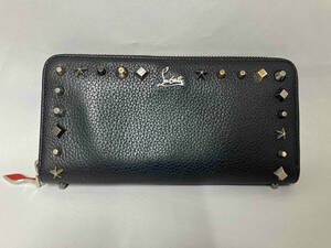 Christian Louboutin クリスチャンルブタン W PANETTONE WALLET NV CALF EMP SPIKES スパイク ブラック レザー 長財布