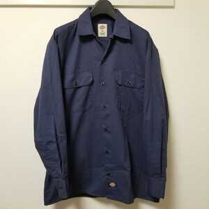 ディッキーズ DICKIES 574ワークシャツ RN20697 長袖 M スケーター ネイビー 03H1102