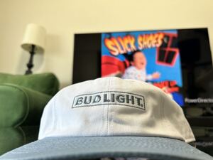 USA企業 Bud Light バドライトBEER キャンプ　キャップ　ホワイト