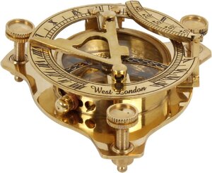 セール！即納！3インチサンデル・コンパス(羅針盤) ソリッド・ブラスサンダイヤルSundial Compass Solid Brass Sun Dial輸入品