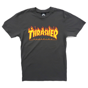 古着 THRASHIER スラッシャー スケート プリントTシャツ グレー サイズ表記：XS　gd82077