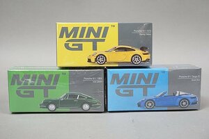 MINI GT / TSM 1/64 Porsche ポルシェ 911 タルガ 4S ブルー / 911 GT3 イエロー / 911 1964 グリーン 3点セット
