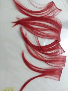 5本セット、濃いピンクのウィッグパーツ☆クリップつけ毛に、エクステに☆ピンクレッド☆ロングストレート毛束