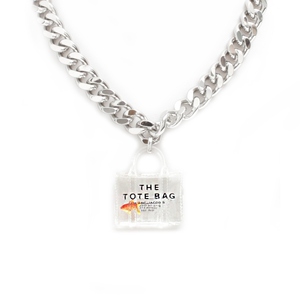 【新品 未使用】マークジェイコブス MARC JACOBS NECKLACE ネックレス 2P4JNC001J24-042 金魚 totebagチャーム レディース クリア