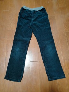 CHEROKEE 西松屋チェーン コーデュロイパンツ 黒 ボトム ズボン パンツ ウエストゴム 140cm