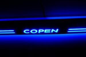 コペン　LA400　LEDスカッフプレート Copen　青　常時点灯