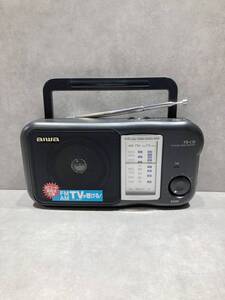 M190◇AIWA アイワ FM AM ラジオ RADIO ポータブルラジオ TV/FM/AM RADIO RECEIVER FR-C35【通電OK】250114