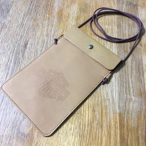 Harley-Davidson Leather Pouch ハーレーダビッドソン 120周年記念 レザーポーチ レザーバッグ 革鞄 ②