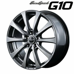 MID ユーロスピード G10 (メタリックグレー) アルミホイール 4本セット 14×4.5J 4H PCD100 +45