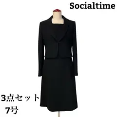 Social time 喪服　ブラックフォーマル　ワンピース　セットアップ