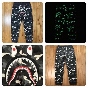 ★蓄光★ City camo シャーク スウェットパンツ Lサイズ a bathing ape shark sweat pants BAPE エイプ ベイプ アベイシングエイプ w7al