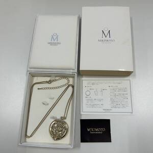 ★☆MIKIMOTO パール ルーペ ペンダント ネックレス 箱付き ミキモト ネックレス 傷 イニシャル刻印あり #5950☆★