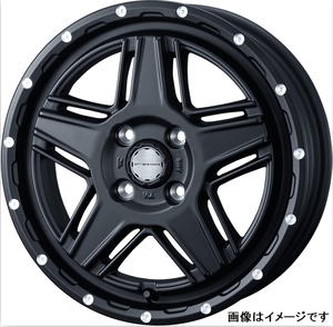 【個人宅発送可能】Weds WEDS ADVENTURE MUD VANCE 07 マットヴァンス 07 14X4.5J +45 4穴 PCD100 FULL MAT BLACK ホイール 1本 (40529)