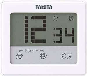 タニタ(Tanita) キッチン 勉強 学習 タイマー 防水 マグネット付き タッチパネル ホワイト TD-414 W