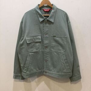 Supreme シュプリーム 24ss denim chore trucker jacket デニムチョアトラッカージャケット グリーン Lサイズ 666851