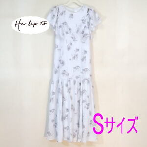 ワケあり！【タグ付き】Laminak Floral Dress ワンピ－ス　cloud　フリル　花柄　デザイン　Her lip to　Sサイズ