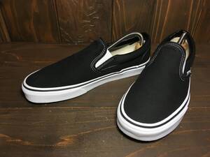 ★VANS バンズ US企画 slip on スリッポン 黒×白 26.5cm 極美品 Used 検 SK8 ハーフキャブ オールドスクール サンダル スニーカー