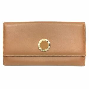 BVLGARI ブルガリ 2つ折り長財布 33385 Woman wallet Longtreble レザー ブラウン aq7907