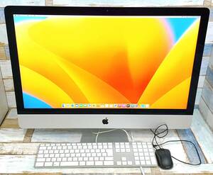 Apple iMac 27-inch Retina 5K 2017/A1419/intel core i5 クアッドコア 3.40GHz/メモリ16GB/HDD1TB/27インチ/OS Ventura