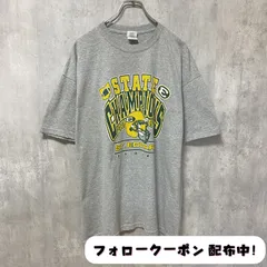 古着 used　GILDAN　ギルダン　アメフト　半袖カレッジプリントTシャツ　スポーツ　グレー　クルーネック　オーバーサイズ