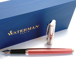 【wmf5】新品　WATERMAN　ウォーターマン　万年筆　メトロポリタンDX　プライベートコレクション　ローズ＆シルバー　F細字　定価22,000円