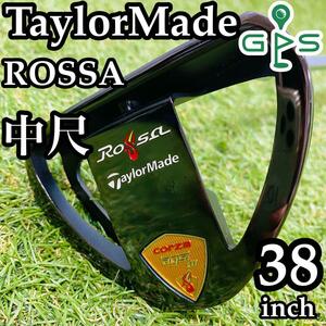 【良品】TaylorMade テーラーメイド Rossa ロッサ ロングパター メンズ 右利き 38インチ 中尺 長尺