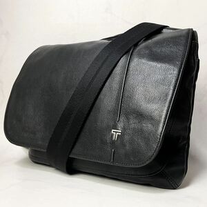 【至極の逸品】 TUMI トゥミ オールレザー 本革 メンズ サコッシュ ショルダーバッグ ブラック