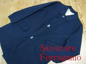 ★フェラガモ Ferragamo★メンズ ゴム引き ラバーコーティング ステンカラーコート★R60526016B