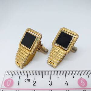 CW45 カフリンクス カフス ボタン ゴールド ラップアラウンド Wrap Cufflinks ベルト メッシュ チェーン 刻印入り