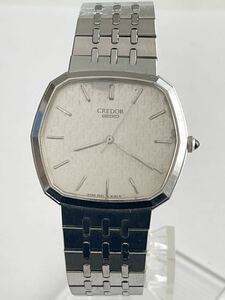 【No、28】SEIKO セイコー CREDOR クレドール 腕時計 5931-5150 クオーツ アナログ スクエア シルバー 電池切れ動作未確認　ジャンク品