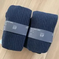 gapくまタイツ　ネイビー2足セット新品未使用タグ付